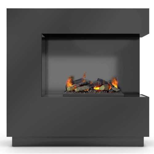 Elektrický krb Zen pravý 400/600 černý lesklý WARMTEC