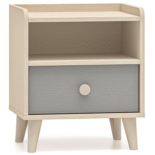 Noční stolek Mevel 10 pouštní písek/šedá pallad Baumax