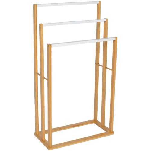 Stojan na ručníky 47x24x84cm bílý/nat bth0065aa-a