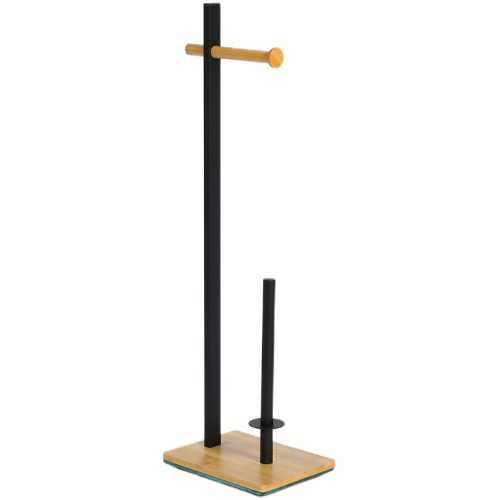 Stojan na toaletní papír černý/bambus bpl0035a/bpl0027a