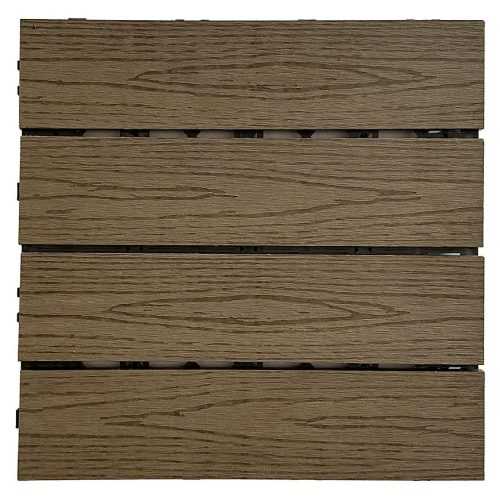 Terasová dlaždice tmavě hnědý kompozit 300X300 Parquet Mercado