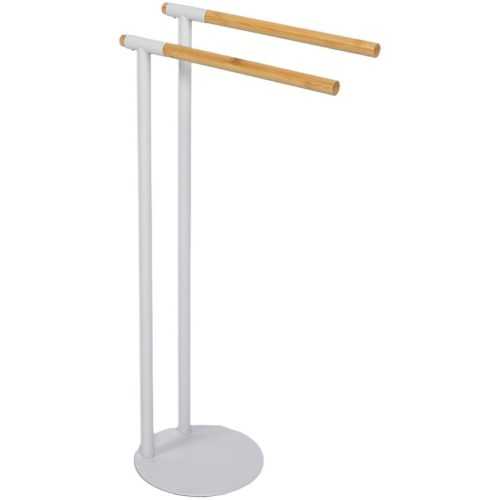 Věšák na ručníky bílý/bambus bth0063aa-a