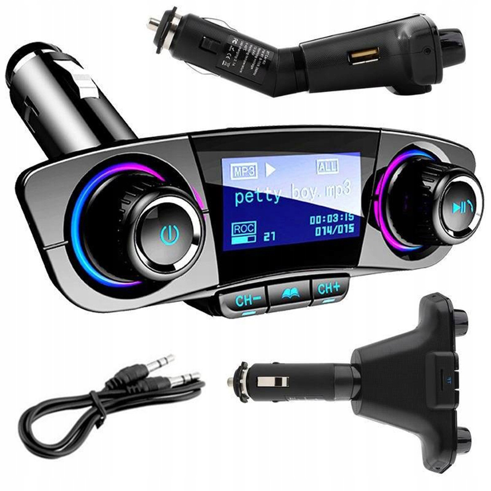 Bluetooth FM vysílač USB 5.0 multi 8v1 10049 JIPOS