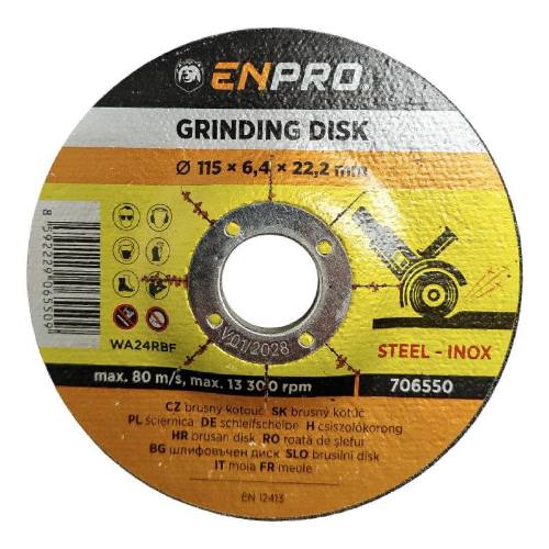 Kotouč na kov brusný Ø 115 x 6