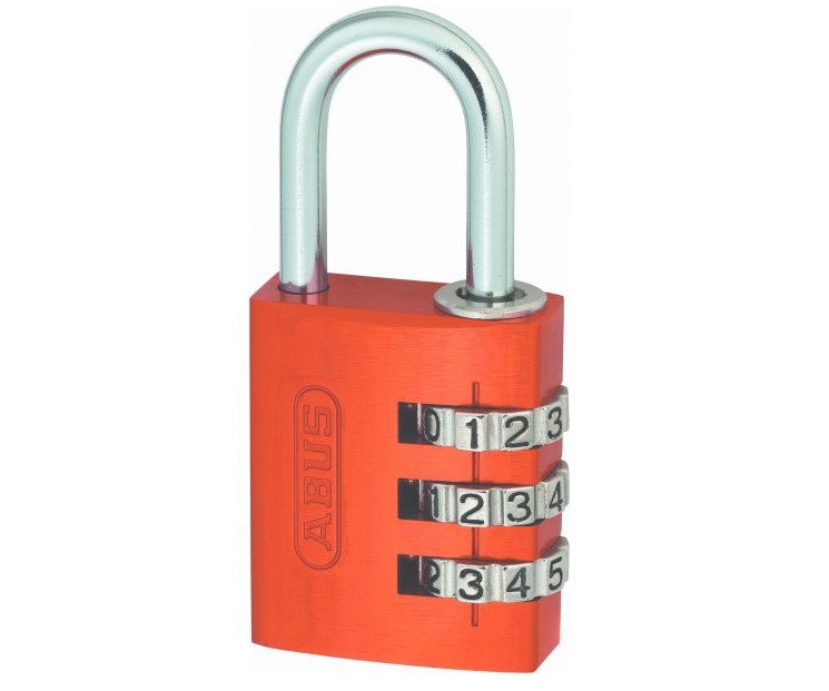 Zámek visací kódový Abus 724/30C - oranžový