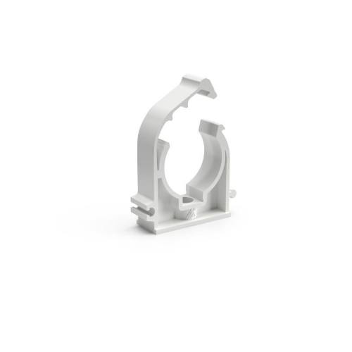 Příchytka D 28 s klipem bílá