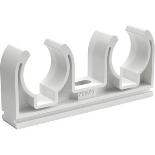 Příchytka D 2 x 16 bílá