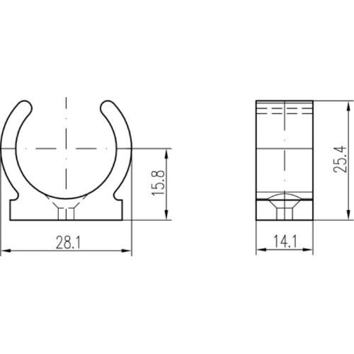 Příchytka D 20 nízká