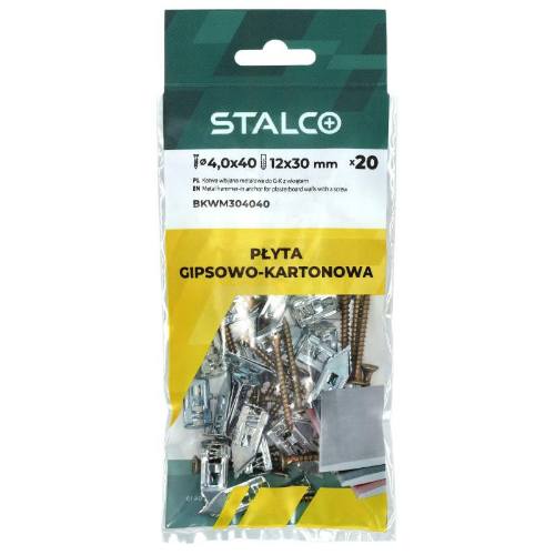 Kotva kovová do sádrokartonu s vrutem