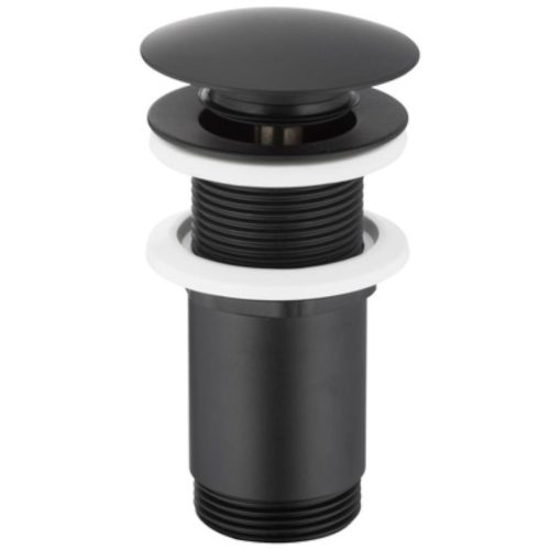 Click-clack výpusť kulatá velká černá bez přepadu KFA ARMATURA KRAKÓW