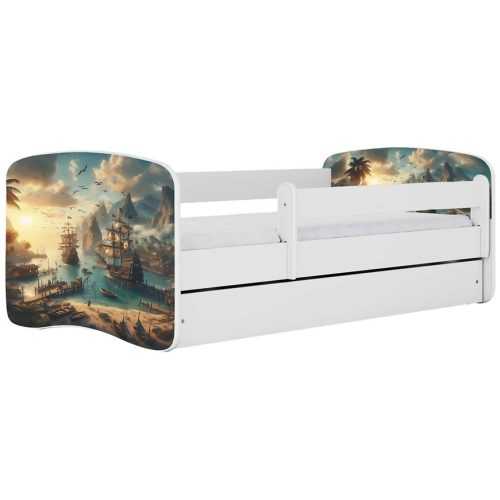 Dětská postel Babydreams+SZ+M bílá 80x160 Loď Baumax