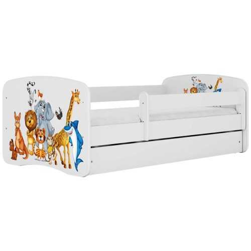 Dětská postel Babydreams+SZ+M bílá 80x160 Zvířátka Baumax