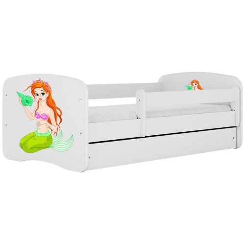 Dětská postel Babydreams+SZ+M bílá 80x180 Mořská panna Baumax