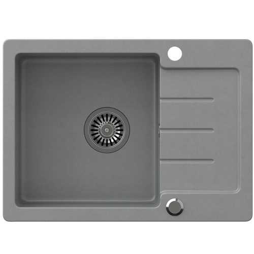 Dřez granitový Forte 116 New 600x440x185 šedý QUADRON
