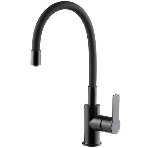 Dřezová baterie s flexibilní výpustí Rumba Black / Black KFA ARMATURA KRAKÓW