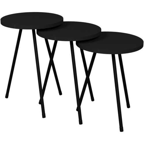 Konferenční Stolek 3 ks FD–3PCTS-007 antracit Baumax