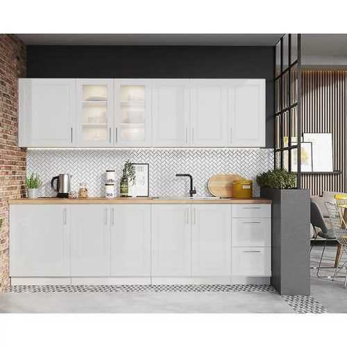 Kuchyňská linka Natalia 260 Z Ws80su+Ws80 šedá mat Baumax