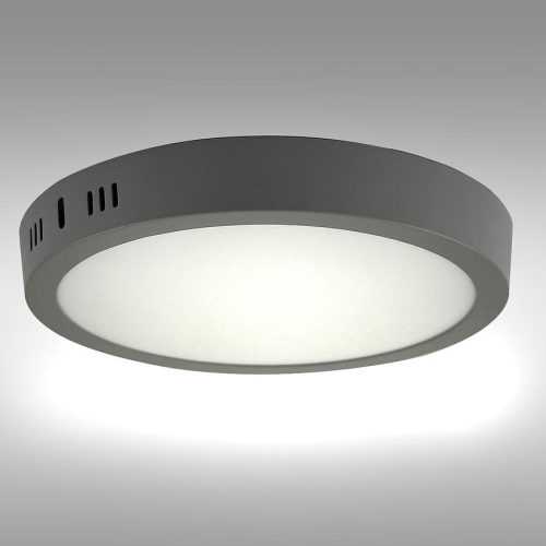 LED podhledové svítidlo RING 18W 4200K KULATÝ SVĚTLE ŠEDÝ Baumax