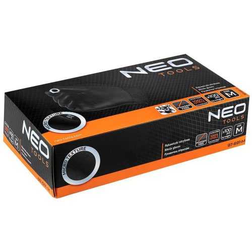 NEO nitrilové rukavice černé M – 100 ks NEO