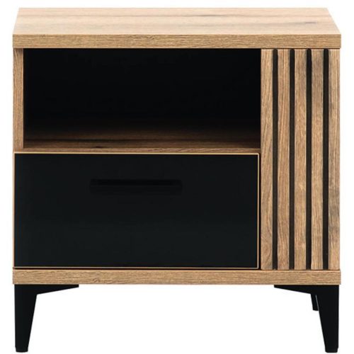 Noční stolek Aris As15 dub evoke/černá Baumax