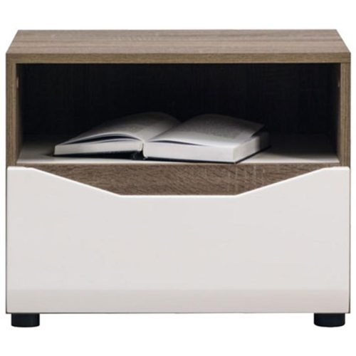 Noční stolek Lionel Li13 dub sonoma/bílá Baumax