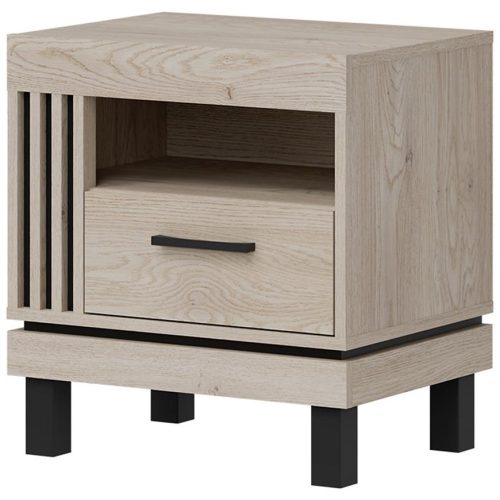 Noční stolek Mati Mi19 dub cremona/černá Baumax