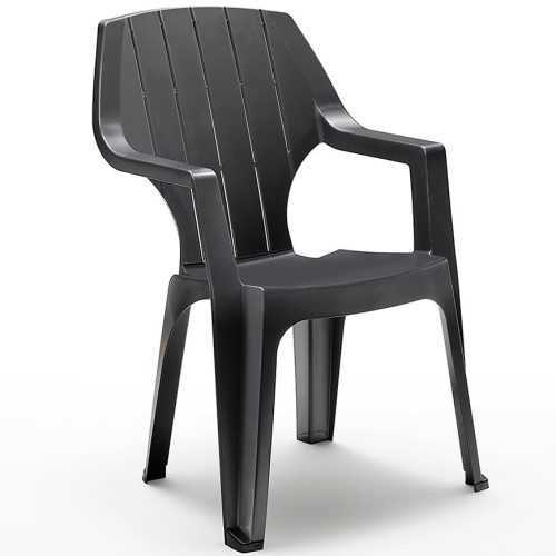 Plastové křeslo Alta grafit