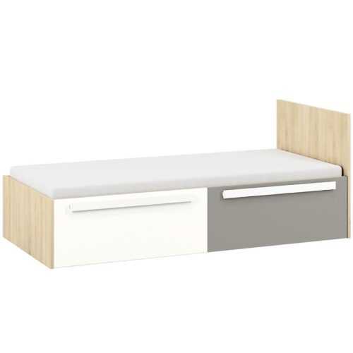 Postel Drop 90cm Buk Fjord/Bílá/Šedá Platina Baumax