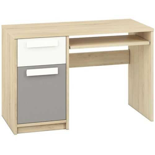 Psací Stůl Drop 119cm Buk Fjord/Bílá/Šedá Platina Baumax