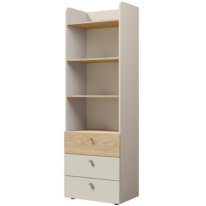 Regál Yuki 5 béžově šedá/dub olejovaný Baumax