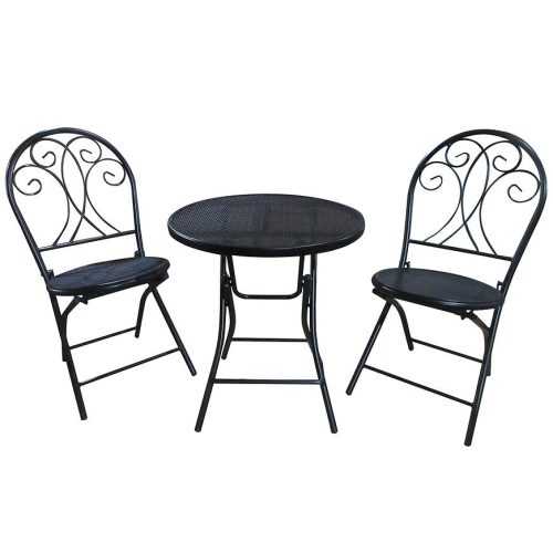 Set zahradního nábytku 2+1 černá Baumax