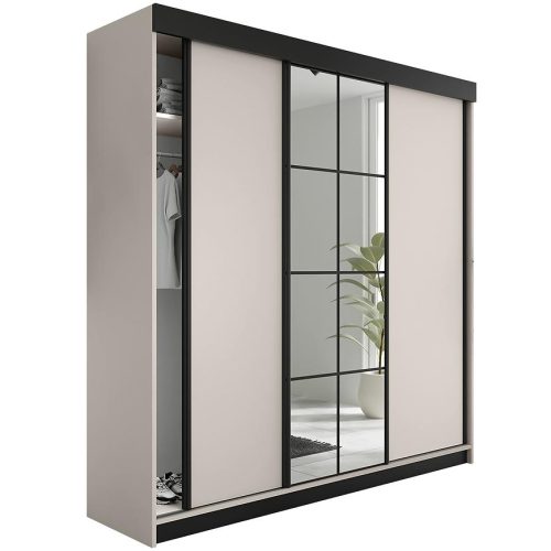 Skříň Lamaro 250 kašmír + černé vložky Baumax