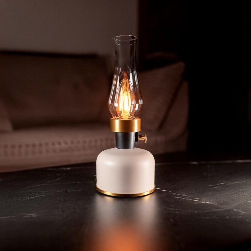Stolní lampa Olia USB IP44 beige DUWI