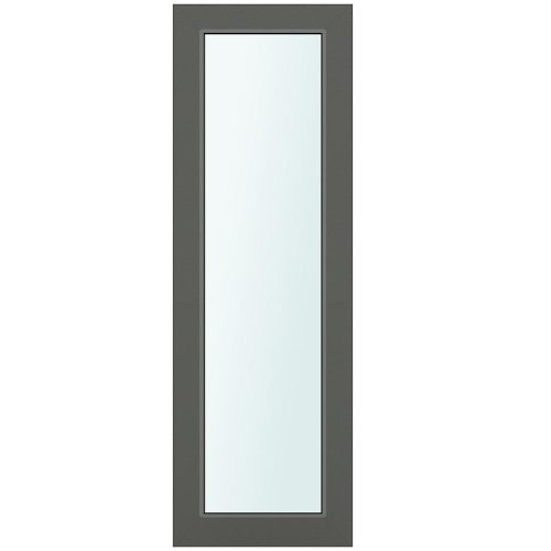 Světlík ke vchodovým dveřím antracit 40x198 čiré sklo Baumax