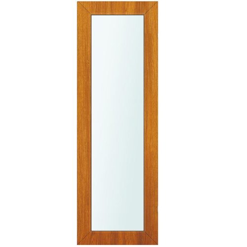 Světlík ke vchodovým dveřím zlatý dub 40x198 čiré sklo Baumax