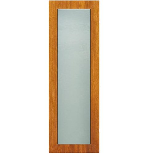 Světlík ke vchodovým dveřím zlatý dub 50x198 ornamentní sklo Baumax