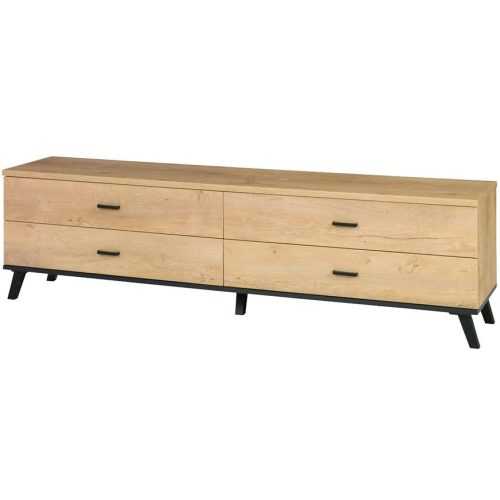 TV Skříňka John 181 cm Dub Lefkas/Černá Baumax