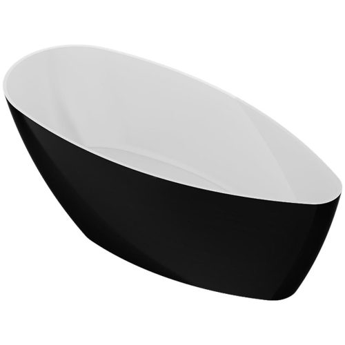 Vana Girla 159x70 bílý/černý mat bez přepadu Aqua Mercado