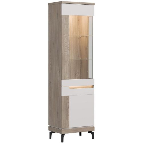 Vitrína L Aston An05 dub cremona/kašmír Baumax