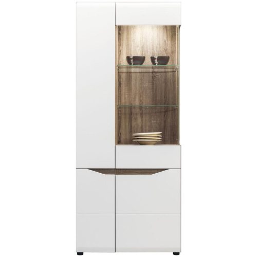 Vitrína Lionel Li07 dub sonoma/bílá Baumax