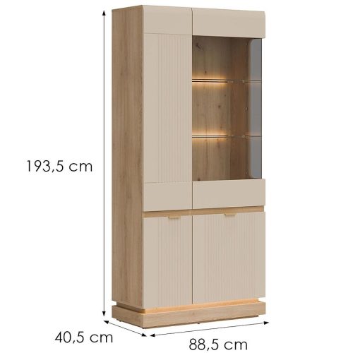 Vitrína Milton ML06 dub crem torro kremona Baumax