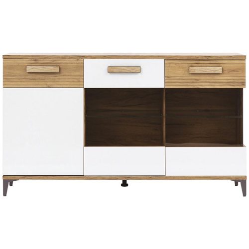 Vitrína Snobi Sb05 dub craft/alpská bílá Baumax