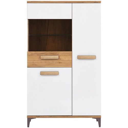 Vitrína Snobi Sb06 dub craft/alpská bílá Baumax