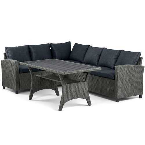 Zahradní rohová souprava Stanso šedá