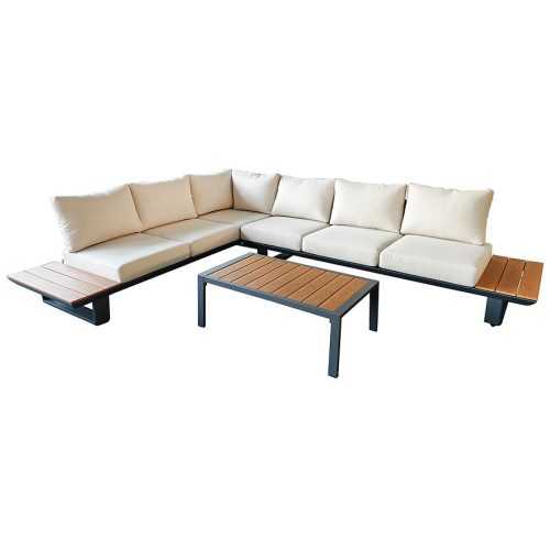 Zahradní rohová souprava se stolem Baumax