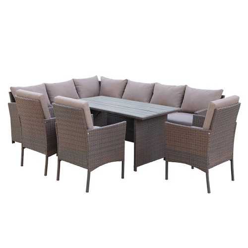 Zahradní sestava z umělého ratanu Catania hnědý