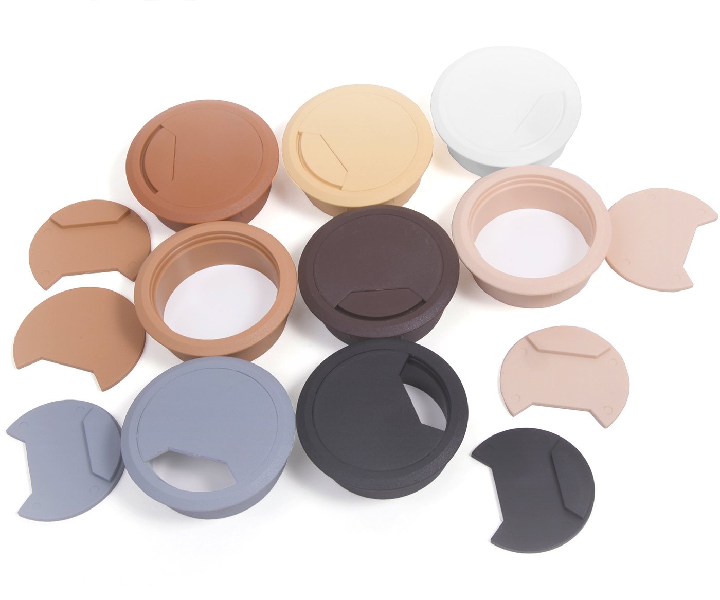 Průchodka na kabely třídílná 60mm - černá