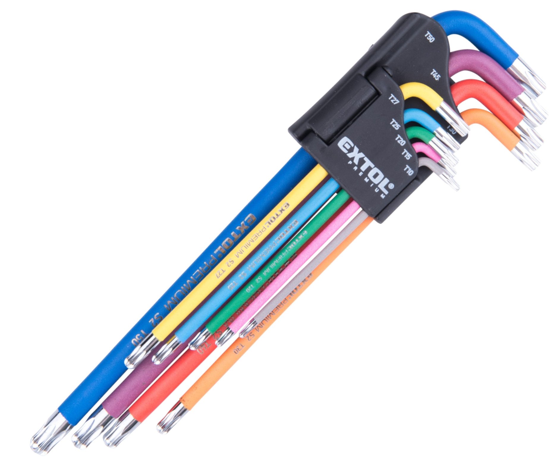Sada torx klíčů s kuličkou 9ks T10-50 Extol Premium 8819416
