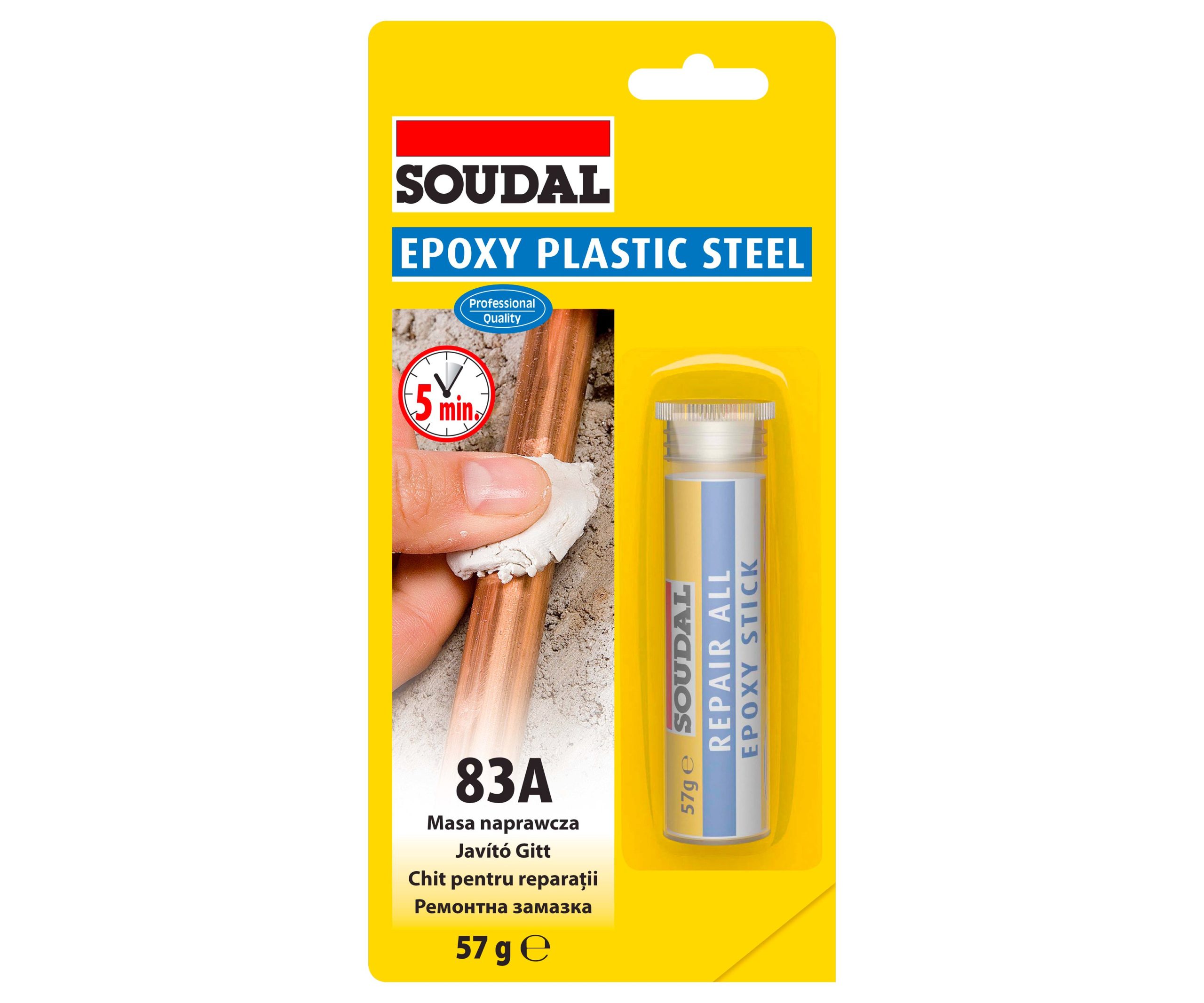 Tmel Epoxy Plastic Steel 83A 57g Soudal