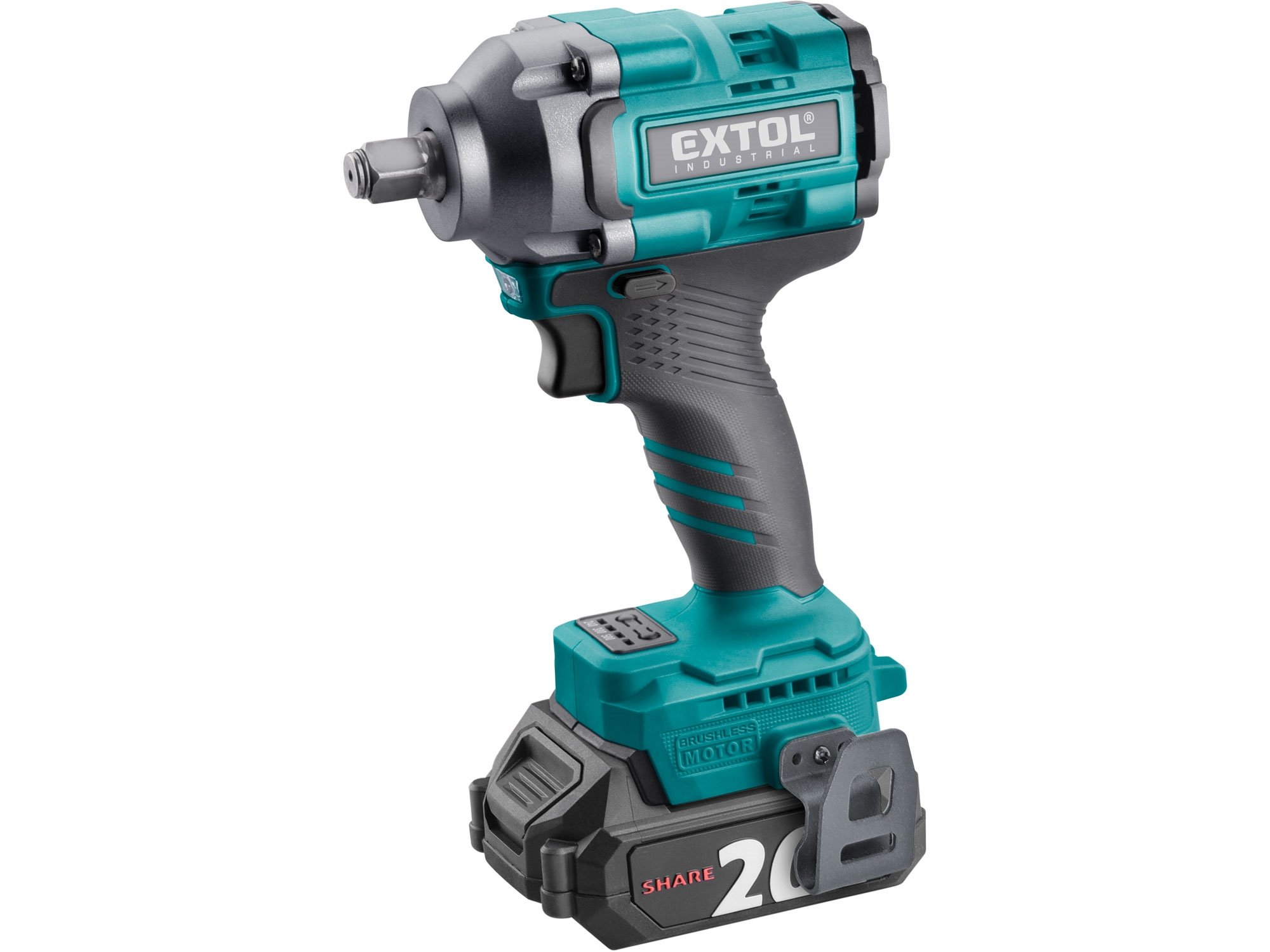 Extol Industrial 8791814 SHARE20V aku utahovák rázový 500Nm 1x2.0Ah